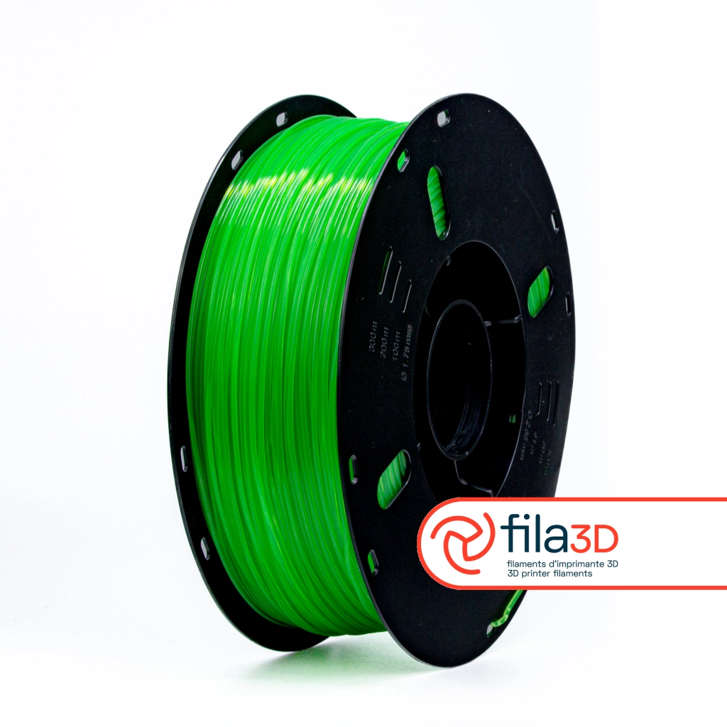 Vert Translucide Filament PLA 1kg Fila3D Ca